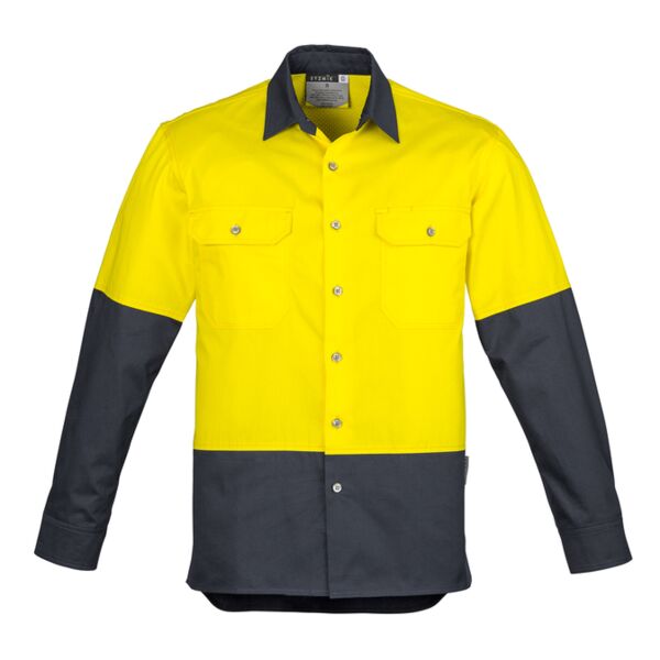 Mens Hi Vis Spliced Industrial Shirt Thumbnail