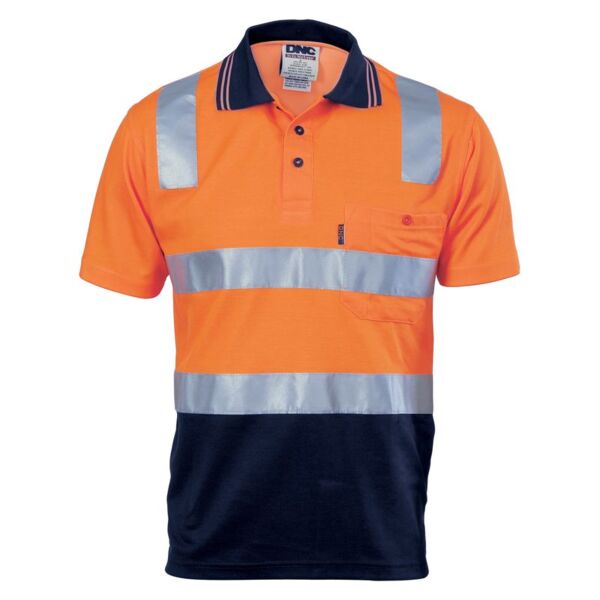 Cotton Back Two Tone Polo Shirt with CSR Tape Thumbnail